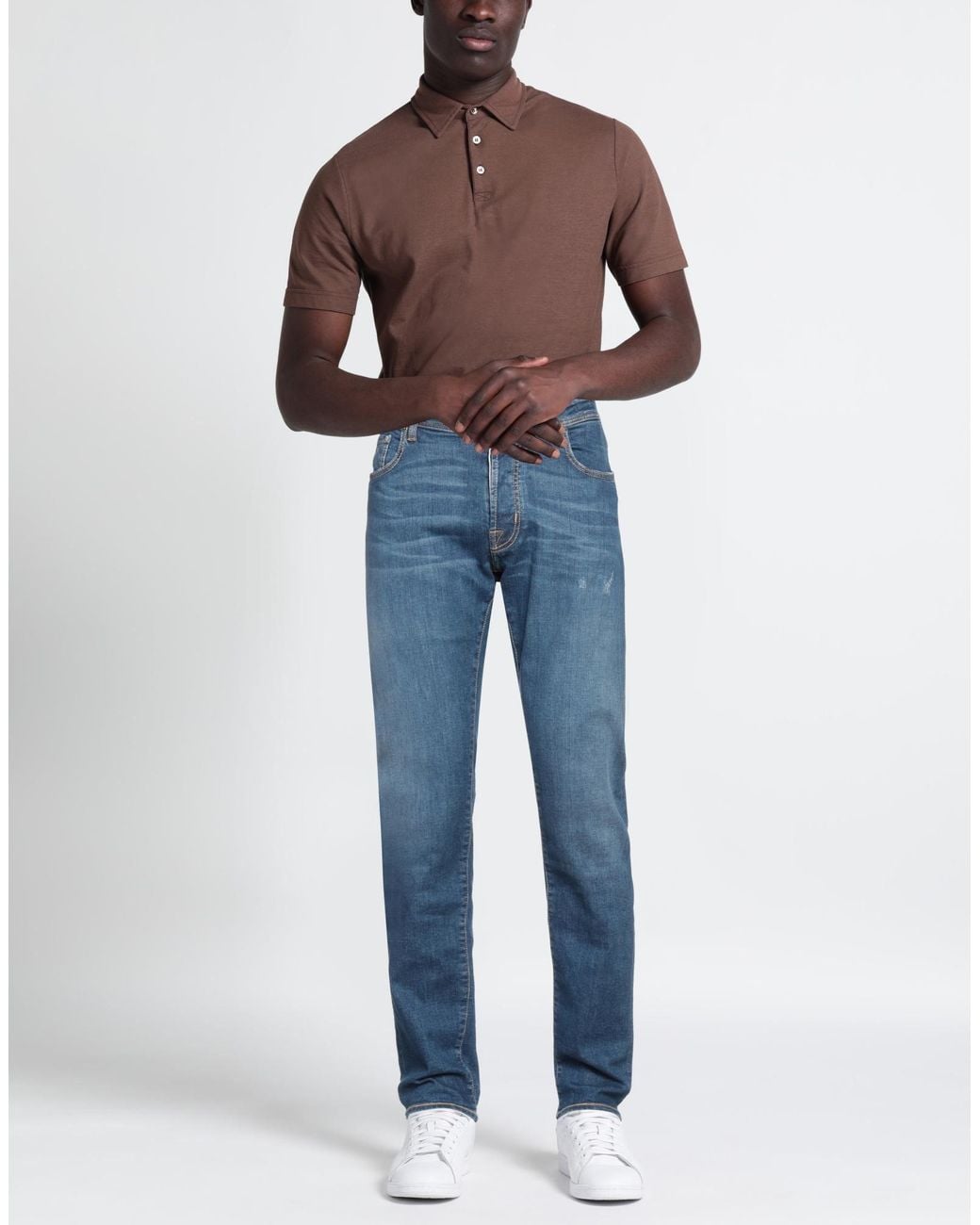 Jacob Cohen Blue Jeans Cotton, Elastomultiester, Elastane for men