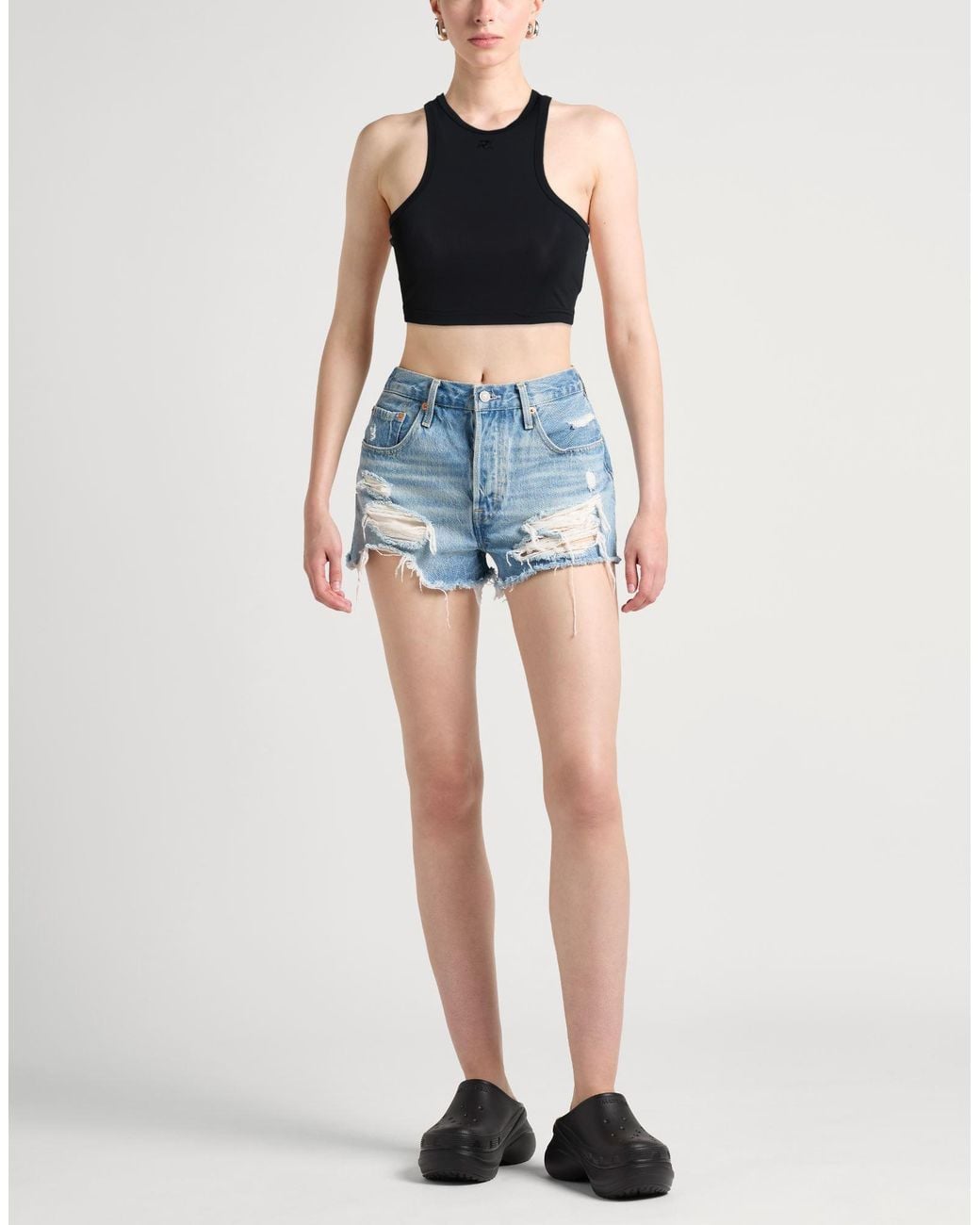 Courreges Black Top Polyamide, Elastane