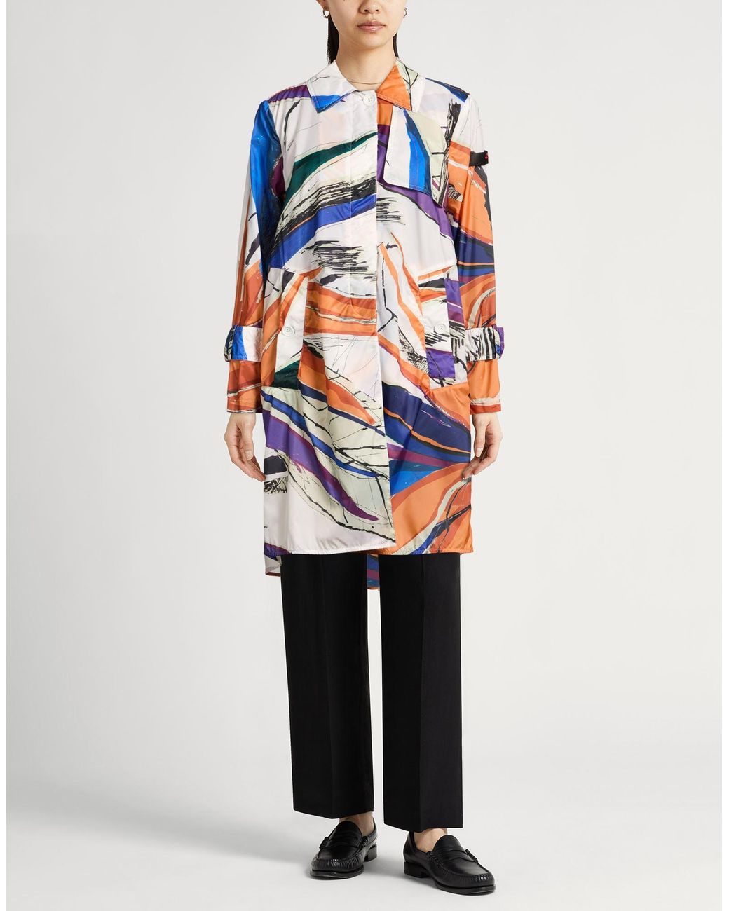 Peuterey Blue Overcoat & Trench Coat Polyester