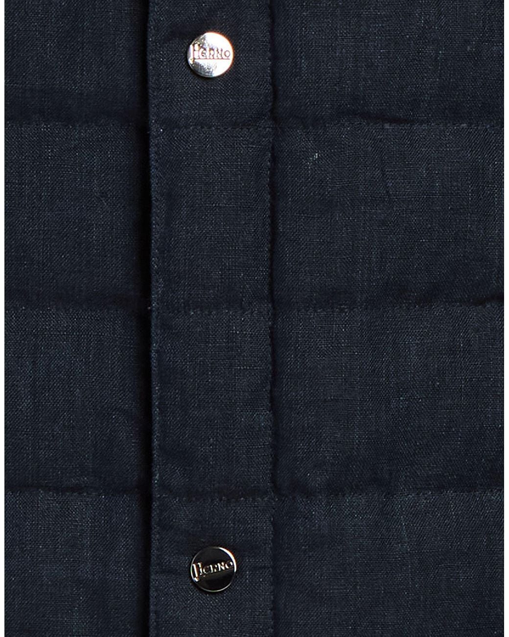 Herno Blue Puffer Linen for men