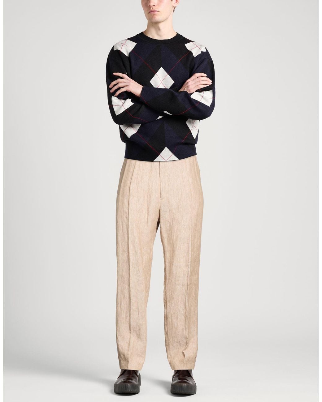 120% Lino Natural Trouser for men