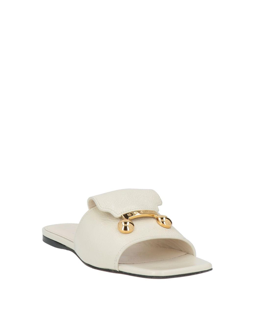 Marni White Ivory Sandals Leather