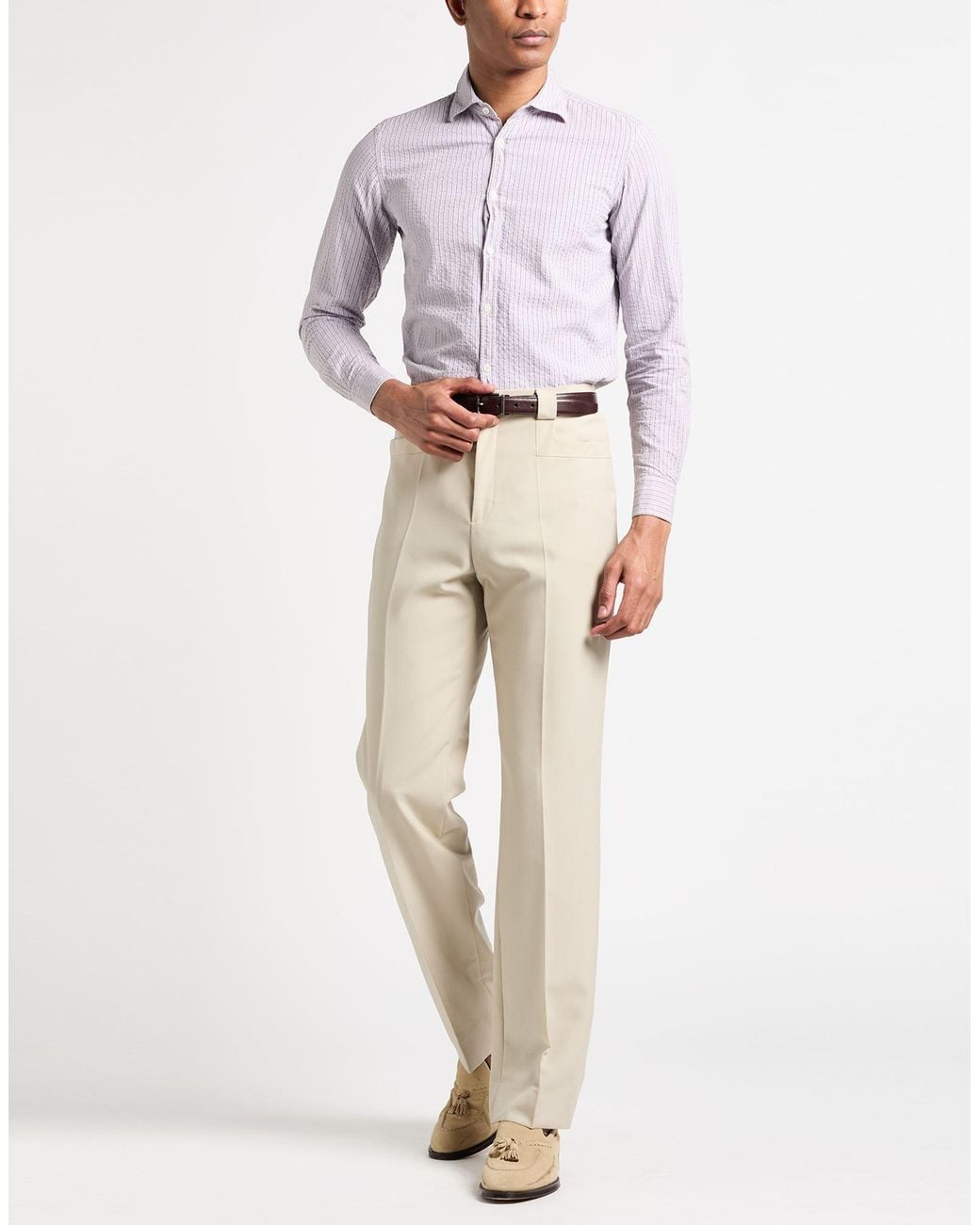 Massimo Alba Purple Lilac Shirt Cotton for men