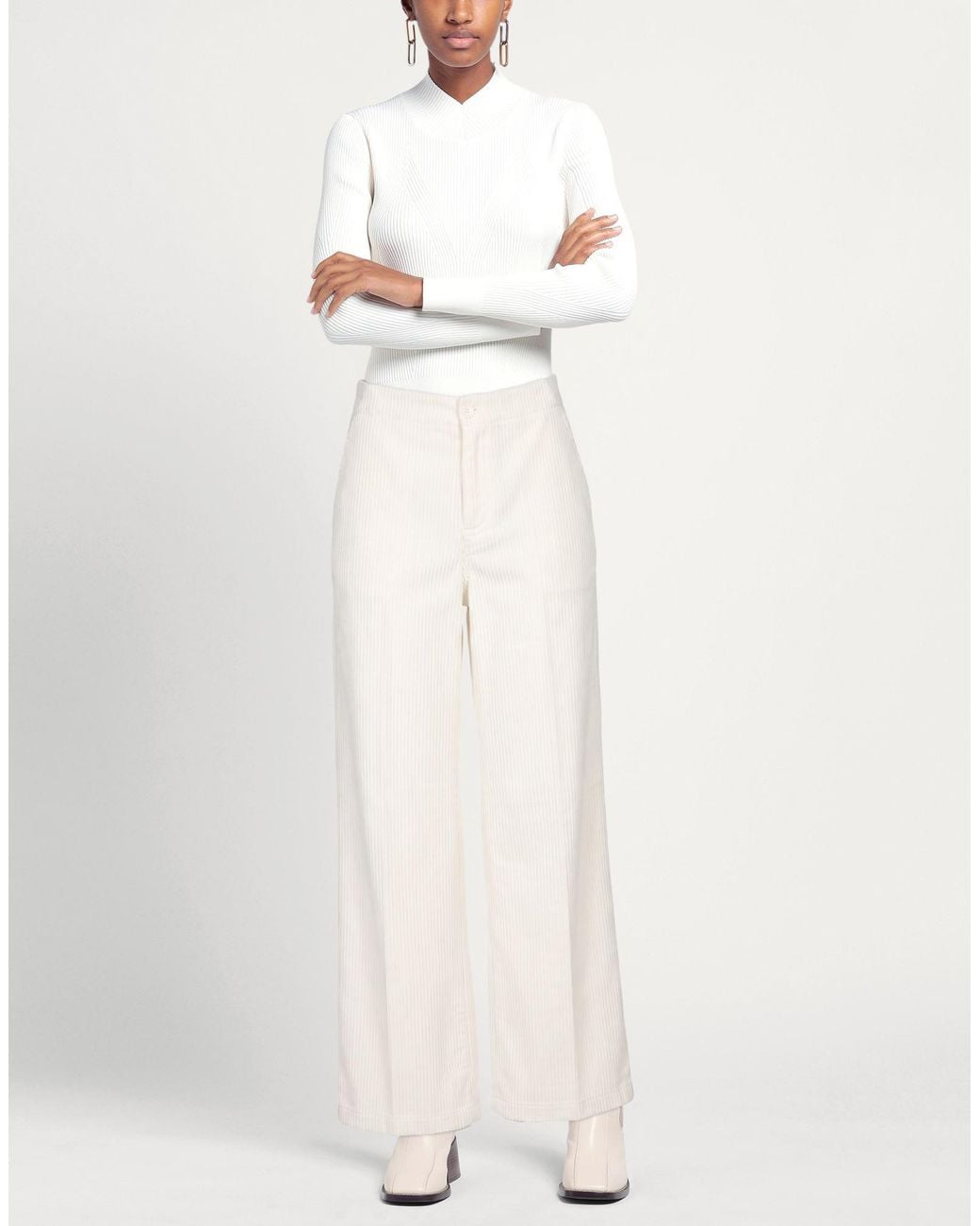 European Culture White Trouser