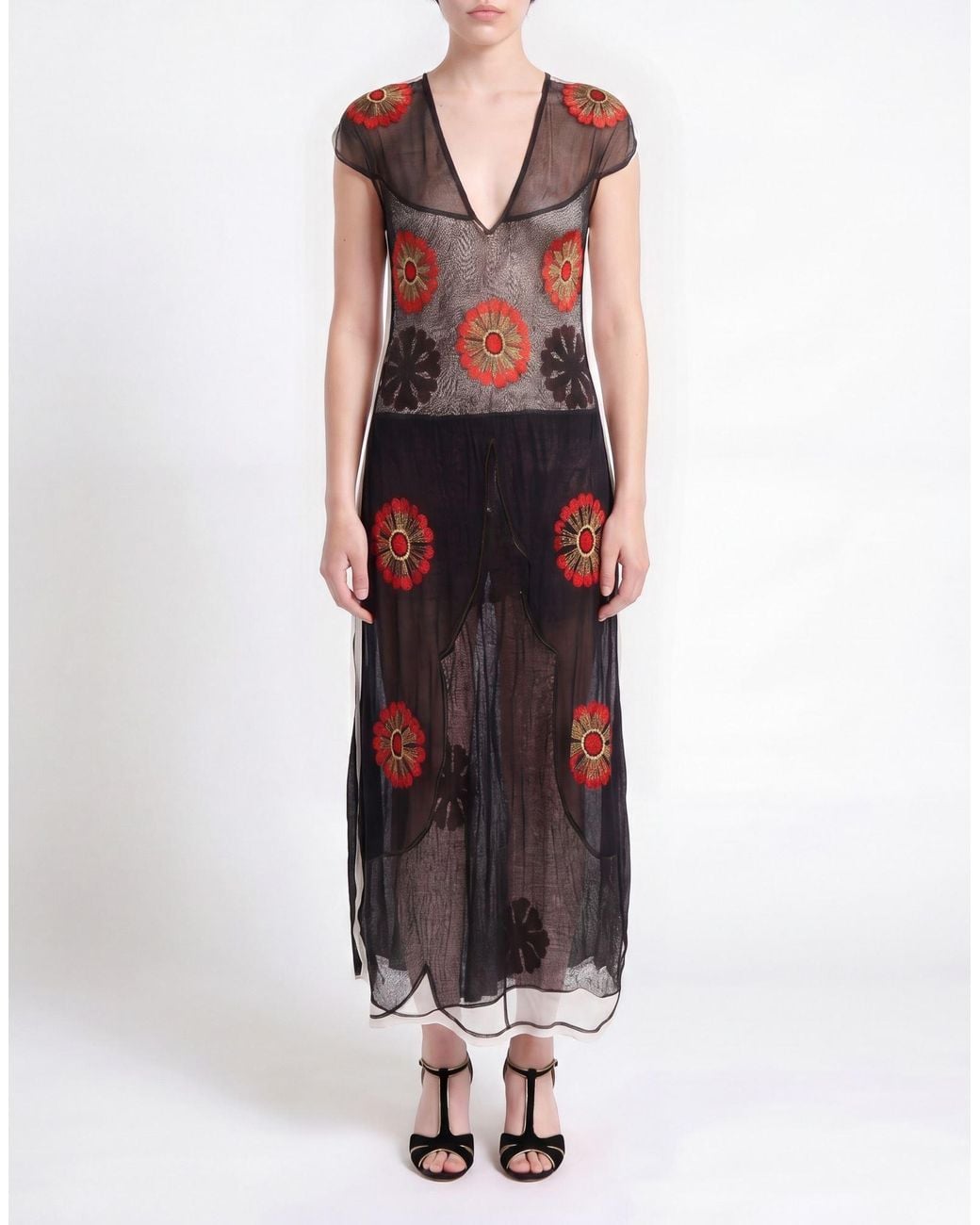 Lanvin Black Maxi Dress Viscose