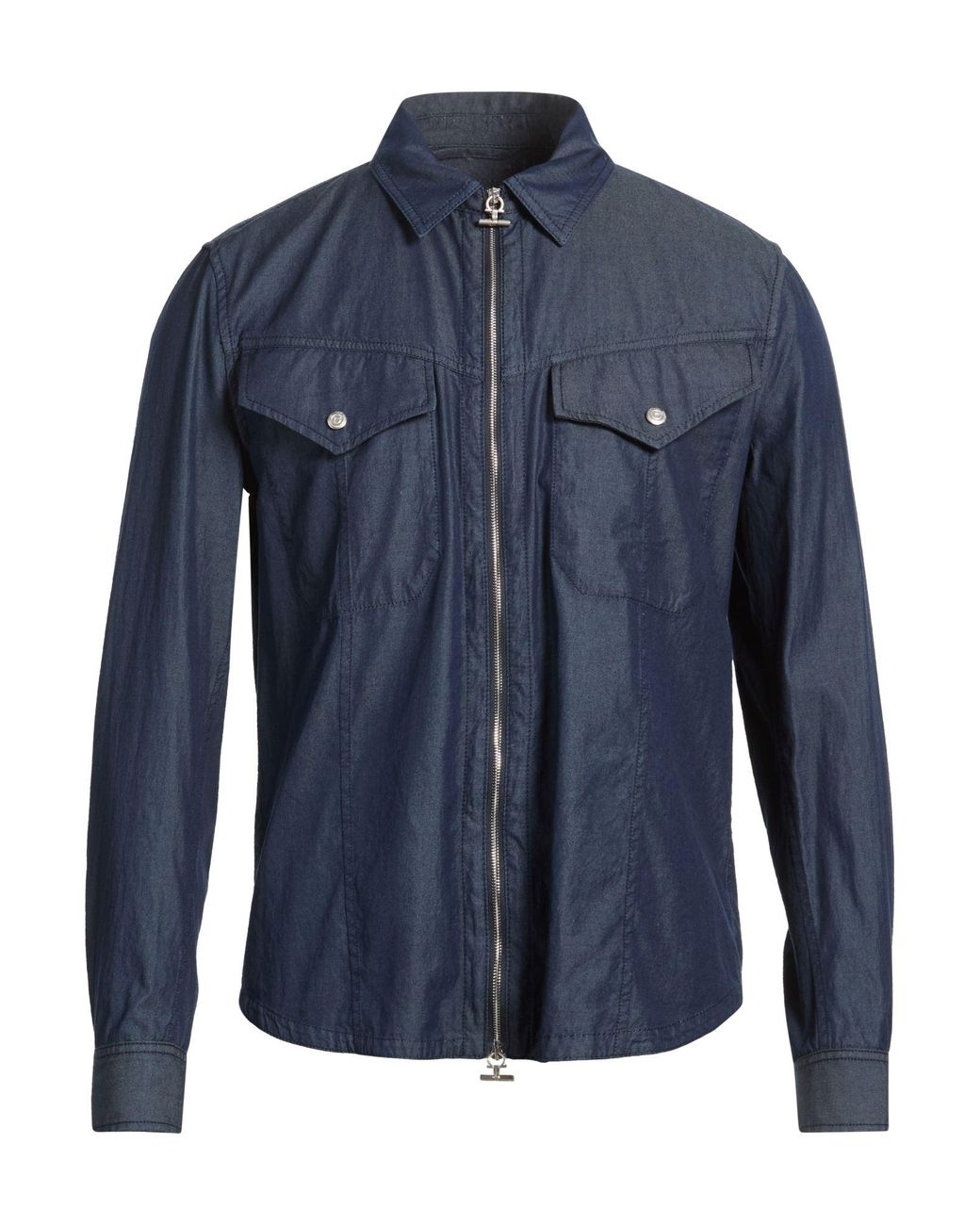 Ferragamo Blue Denim Outerwear Cotton for men