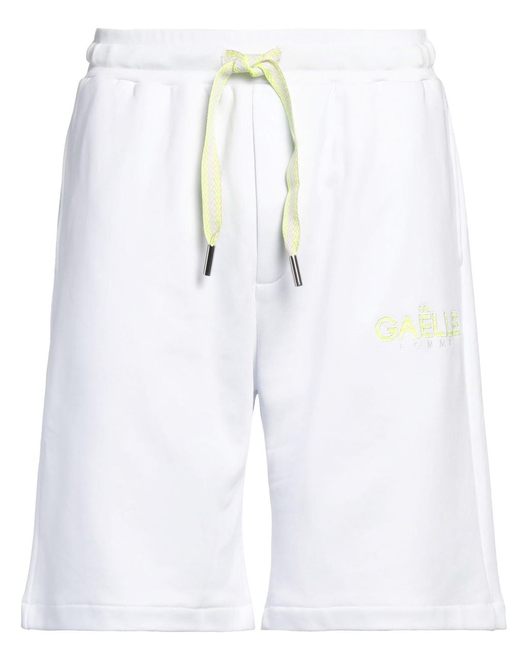 Gaelle Paris White Shorts & Bermuda Shorts Cotton, Elastane for men