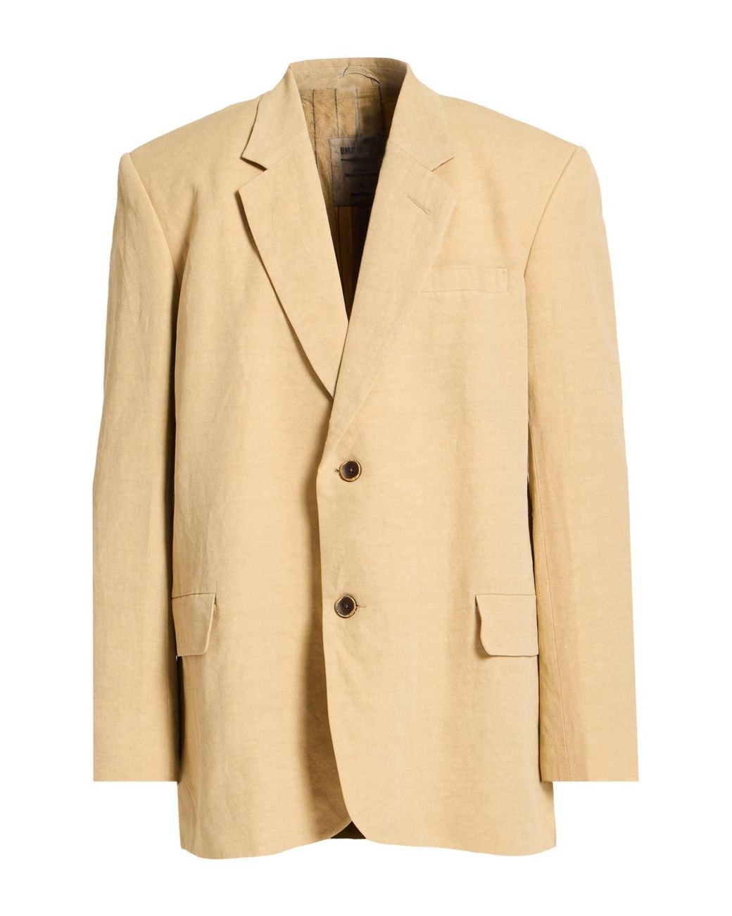 Uma Wang Natural Blazer Viscose, Linen for men