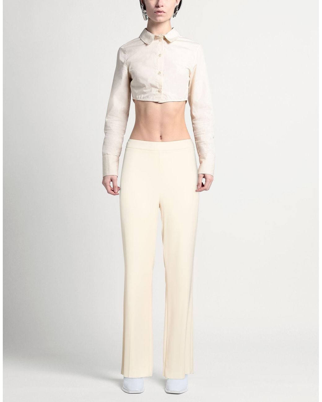Camilla White Pants Polyester, Elastane