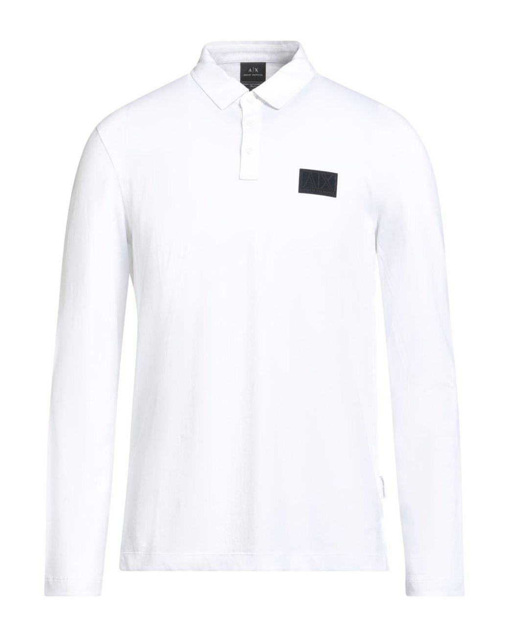 ARMANI EXCHANGE White Polo Shirt Cotton for men