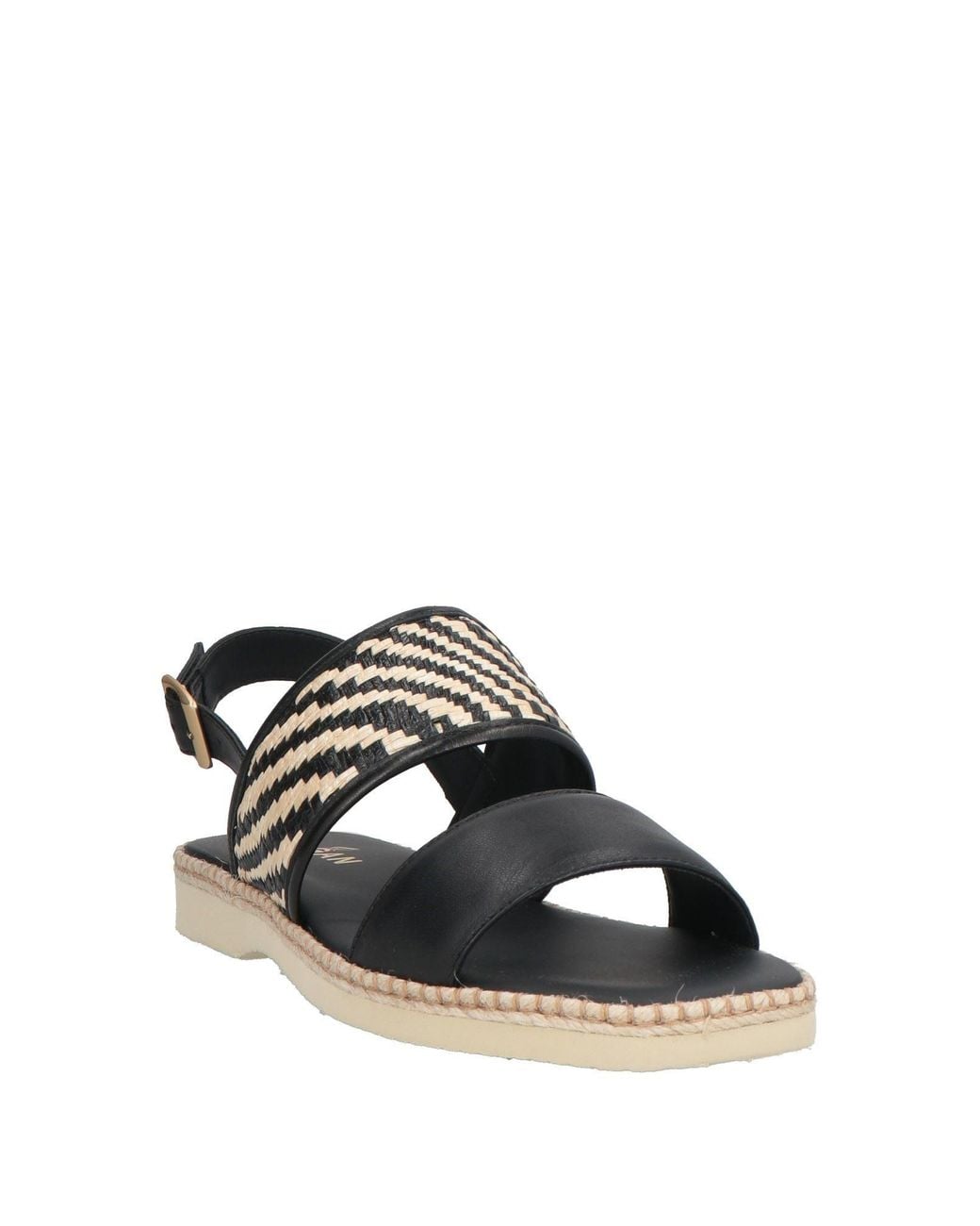 Hogan Black Espadrilles Leather, Natural Raffia