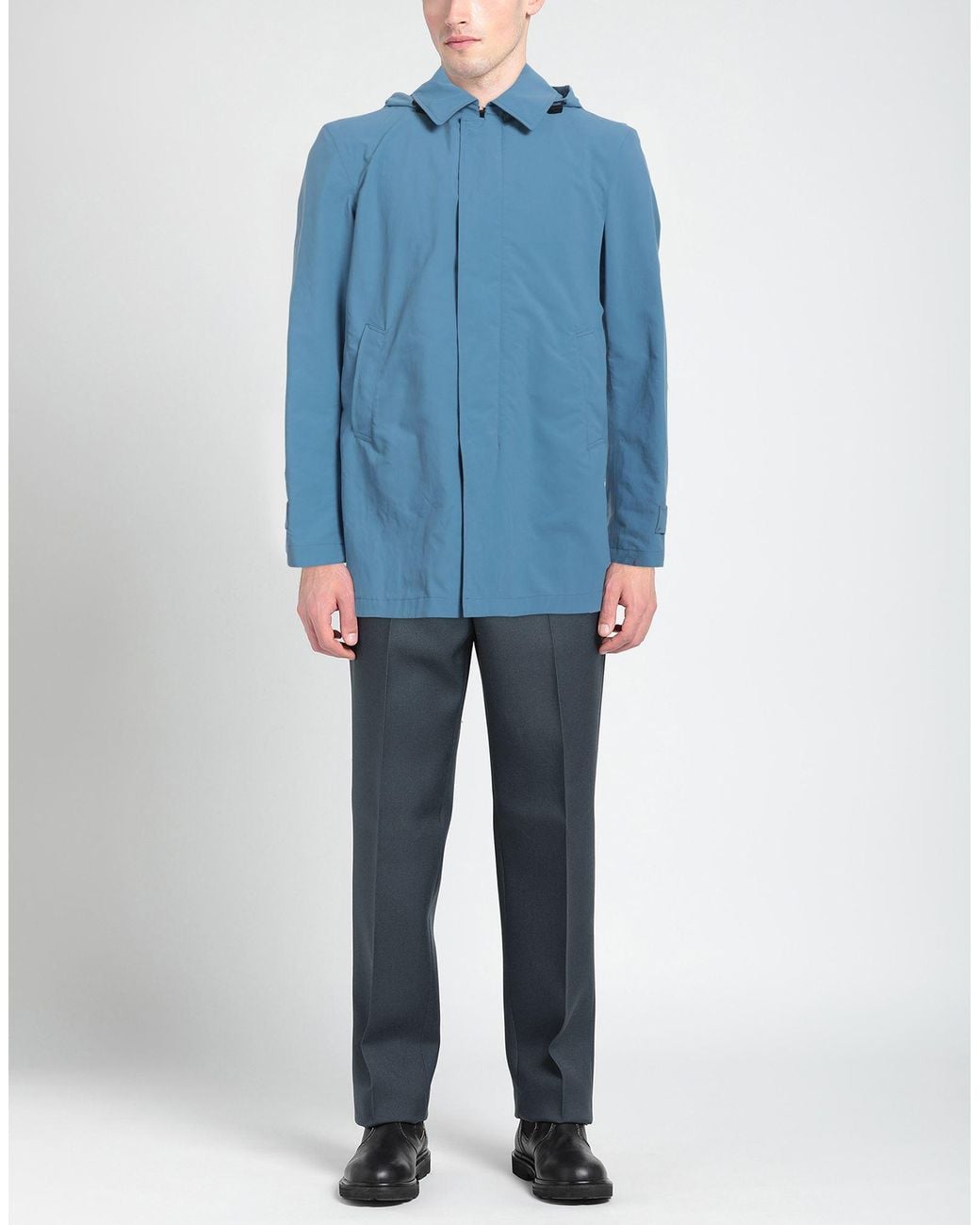 Herno Blue Overcoat for men