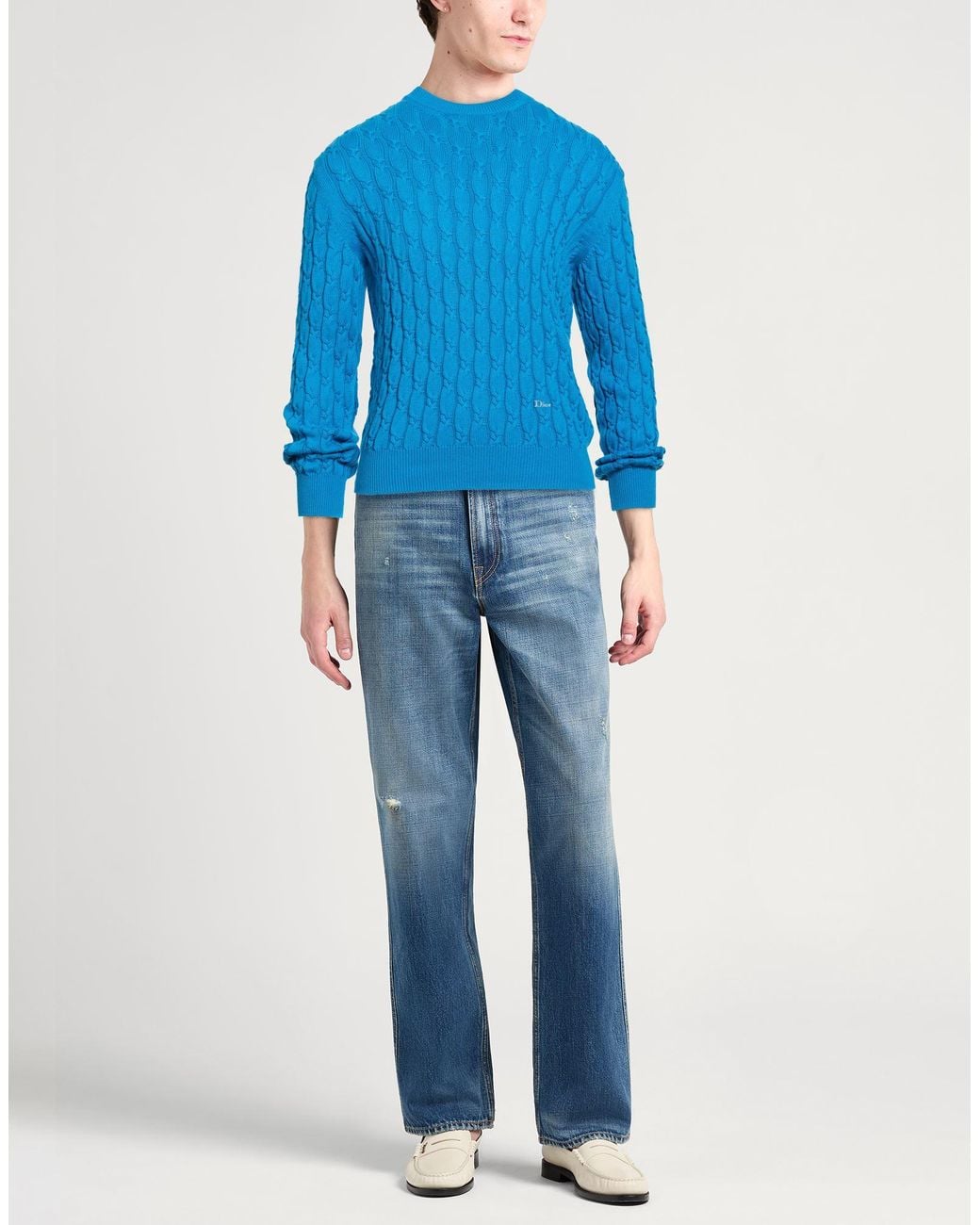 Dior Blue Azure Sweater Cotton for men
