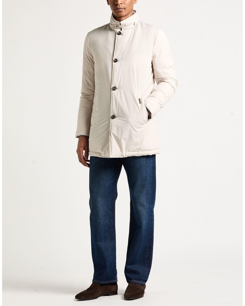 Moorer White Puffer Polyester for men