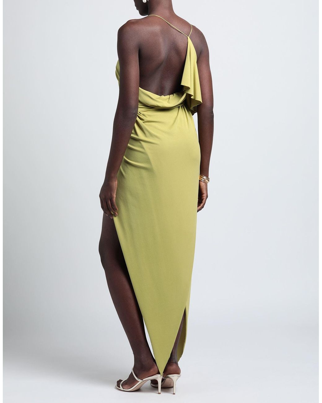 slim fit dress slacks One Shoulder Crystallized Dress, Forest Green / 4 main image 0