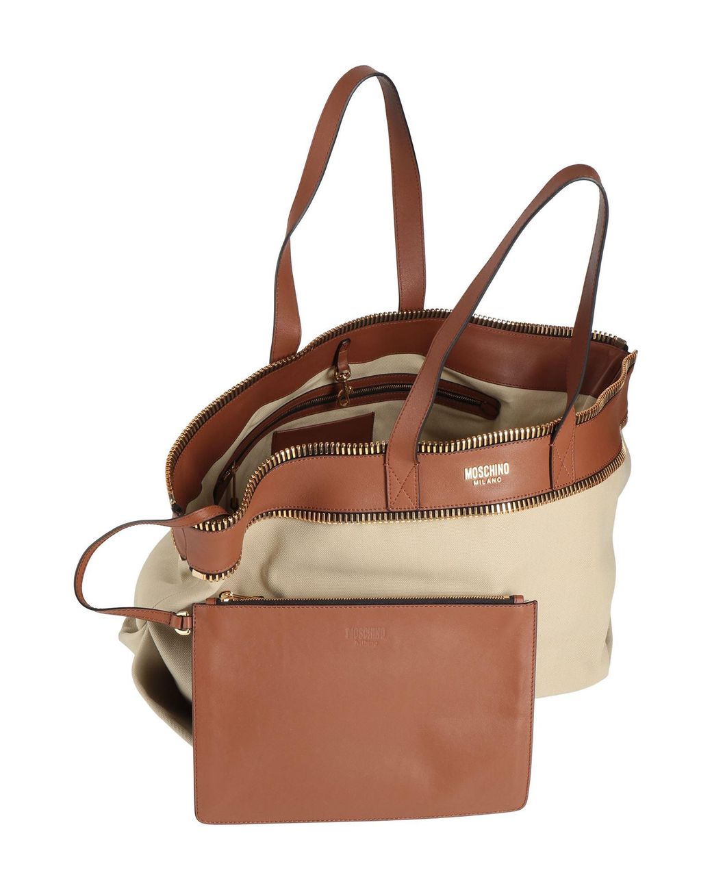 Moschino Natural Shoulder Bag