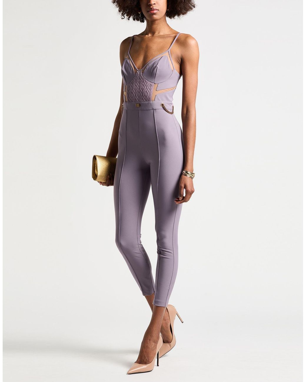 Elisabetta Franchi Purple Jumpsuits