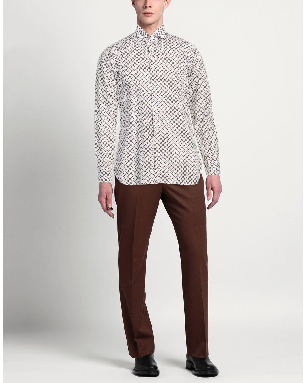 Agho White Shirt Cotton for men