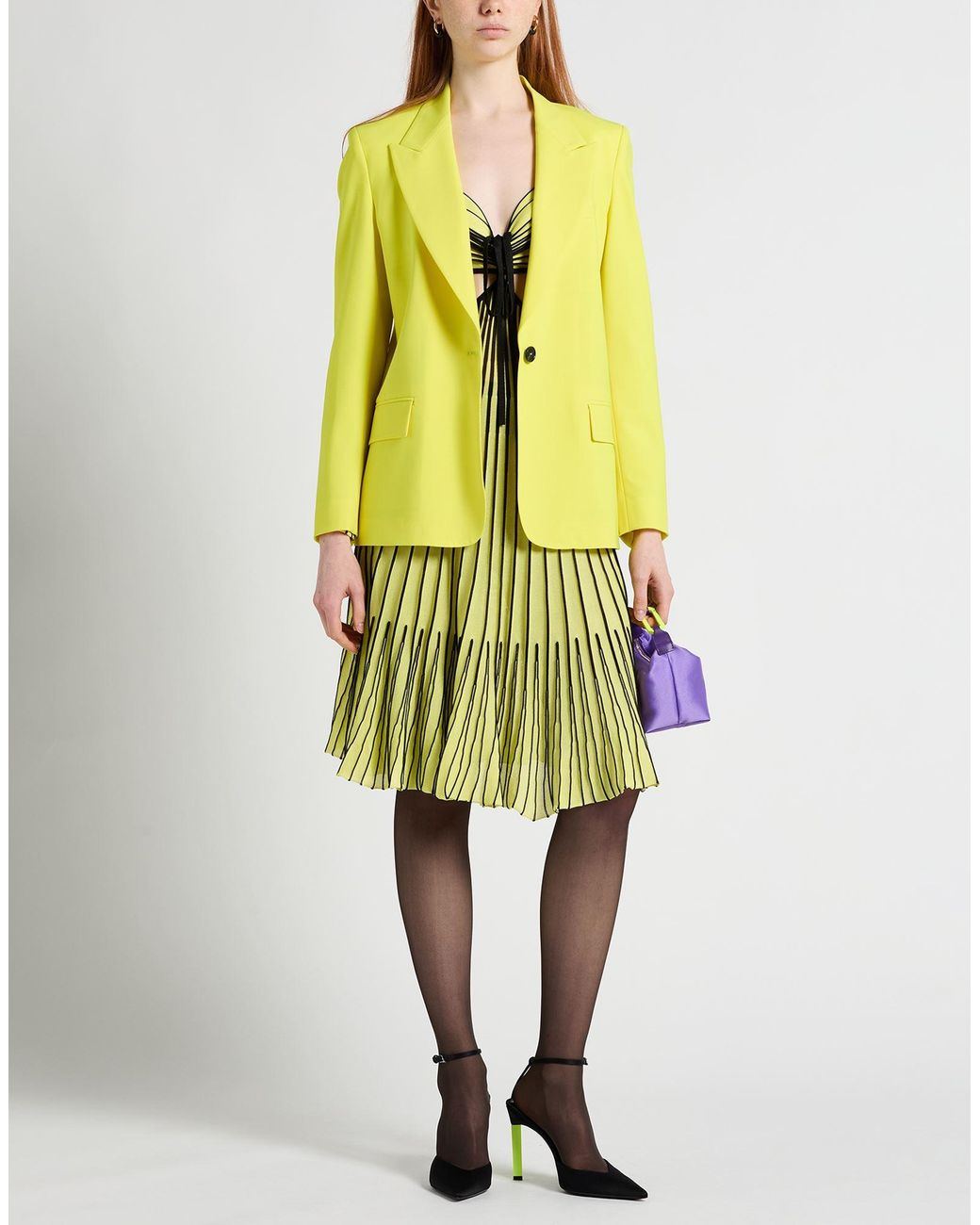 MSGM Yellow Blazer Virgin Wool, Elastane