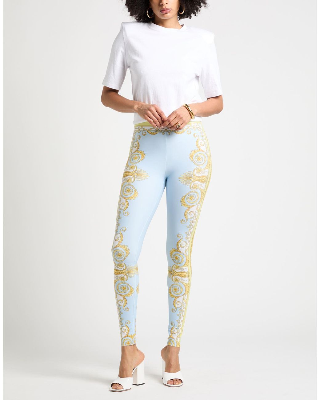 Versace Blue Leggings