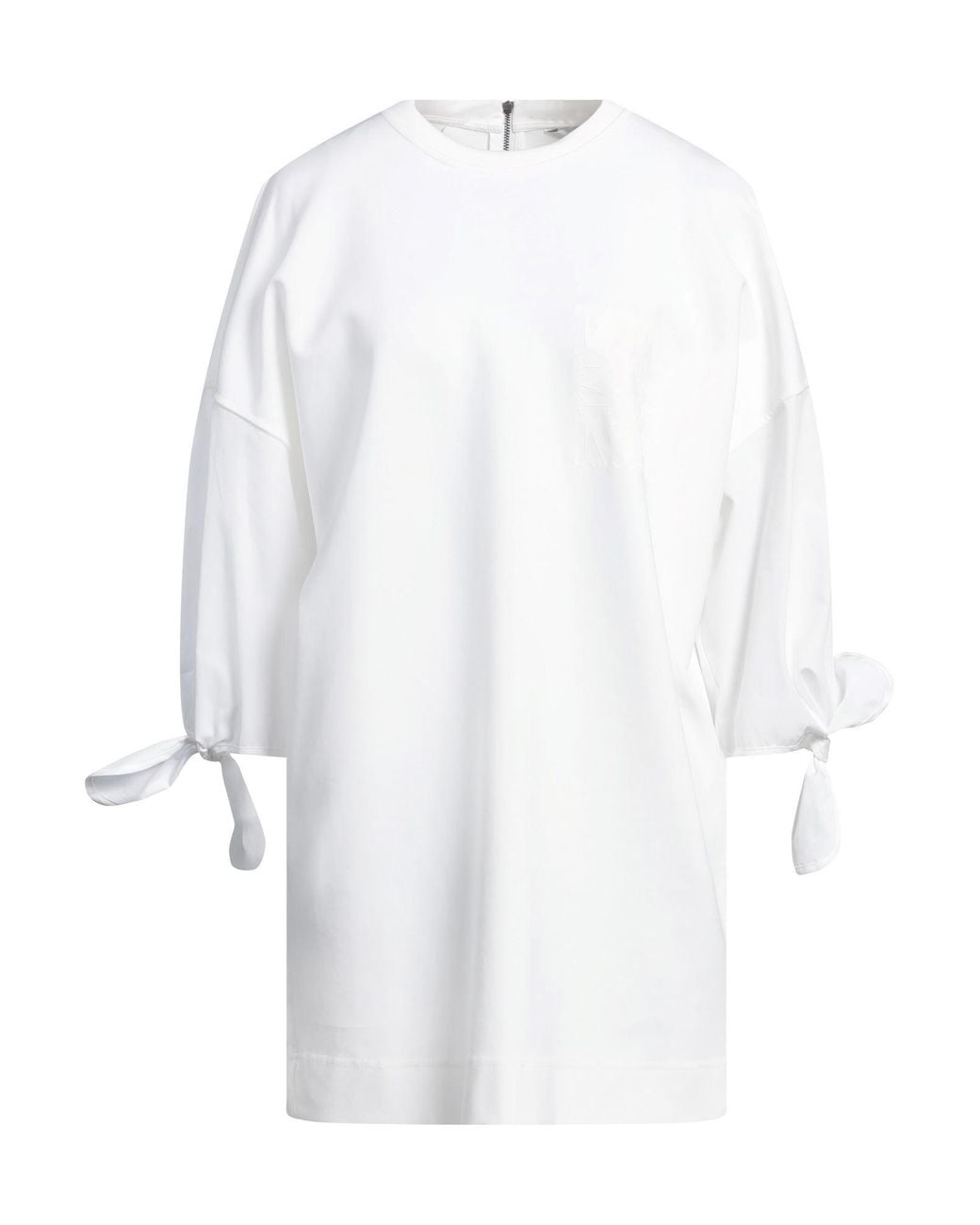 Max Mara White Mini Dress Polyamide, Cotton, Elastane