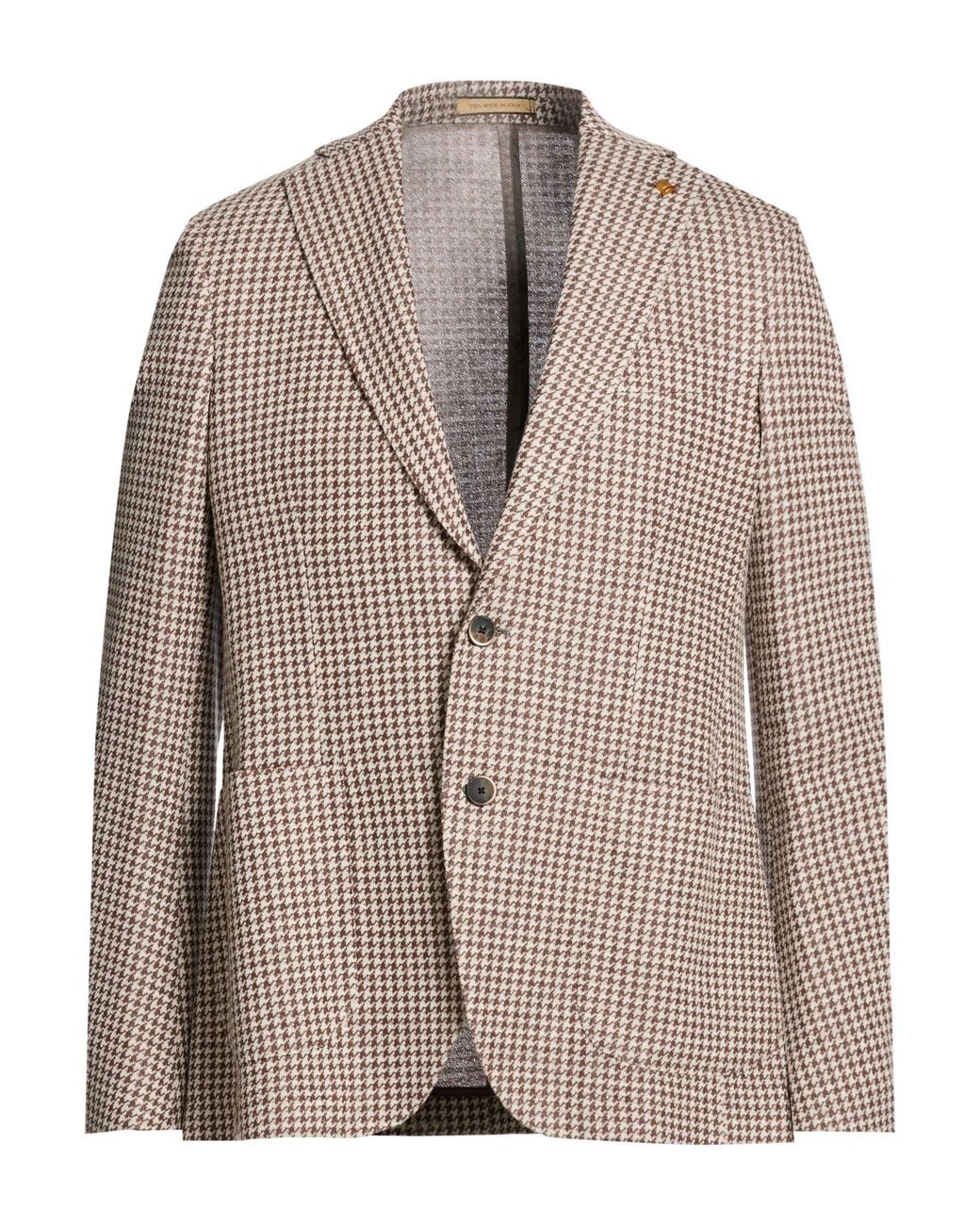 Sartoria Latorre Brown Blazer Cotton, Linen, Polyester for men