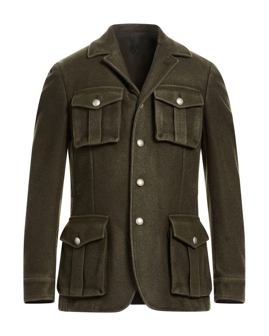 L.b.m. 1911 Green Military Jacket Virgin Wool, Nylon for men