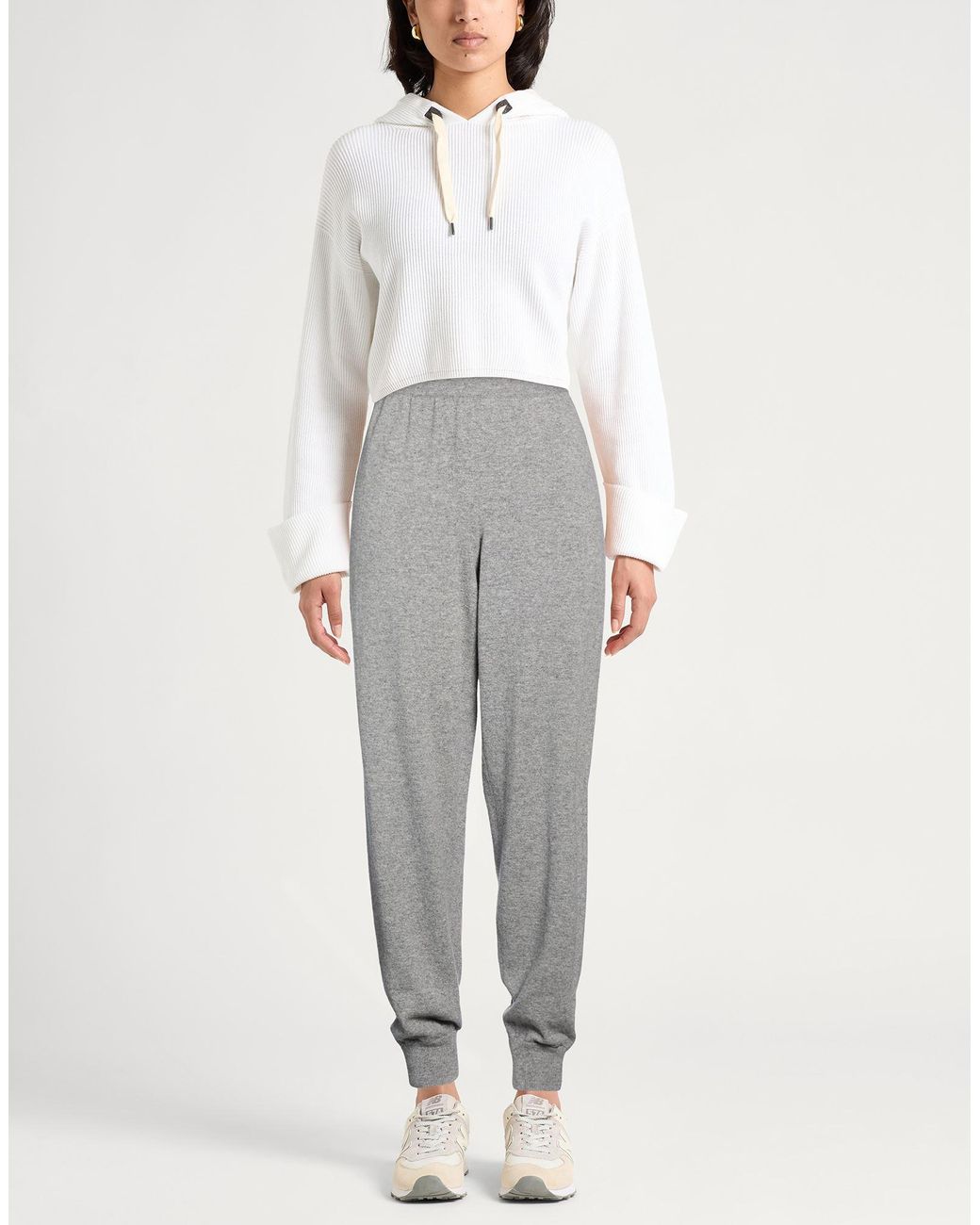Roberto Collina Gray Pants Merino Wool