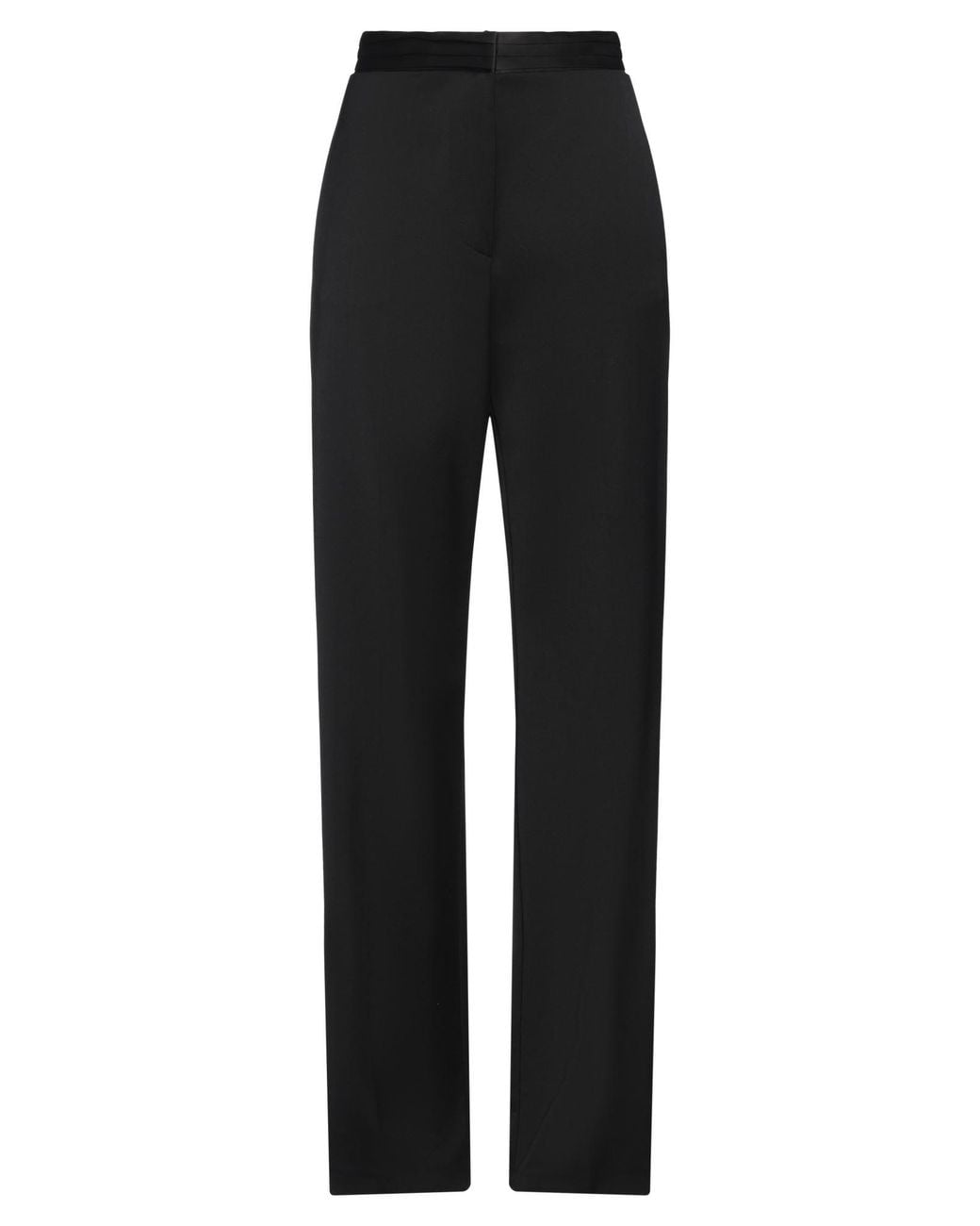 Semicouture Black Pants Polyester, Virgin Wool, Elastane