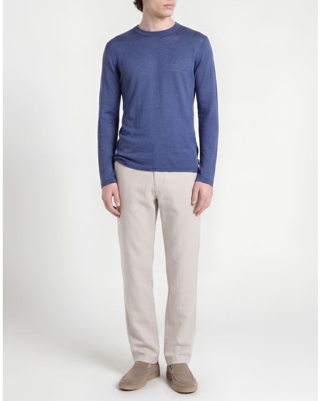 Crossley Blue Azure Sweater Virgin Wool for men