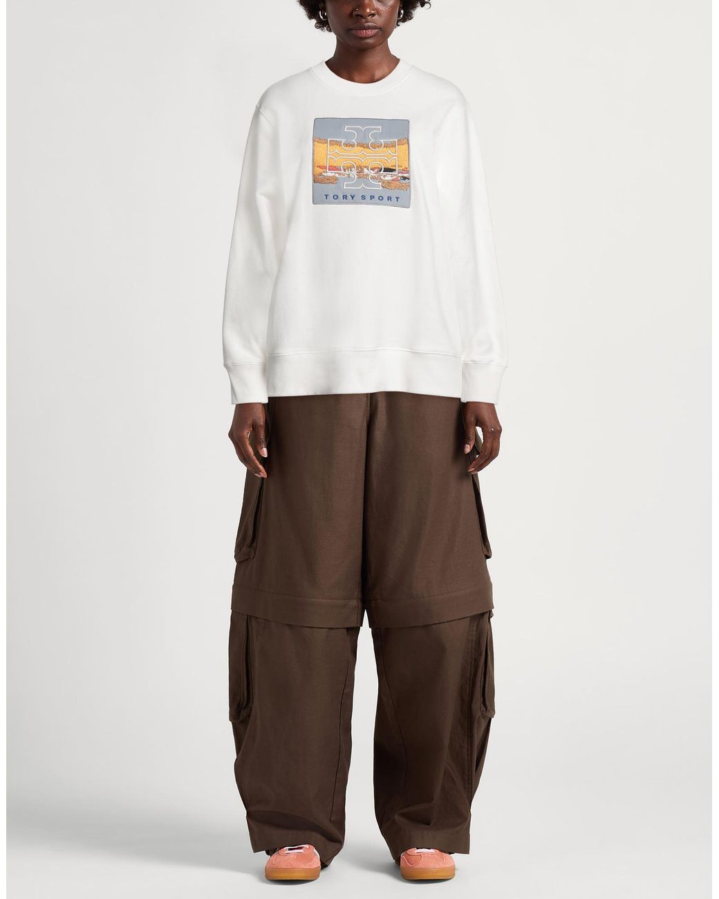 Tory Sport White Sweatshirt Cotton