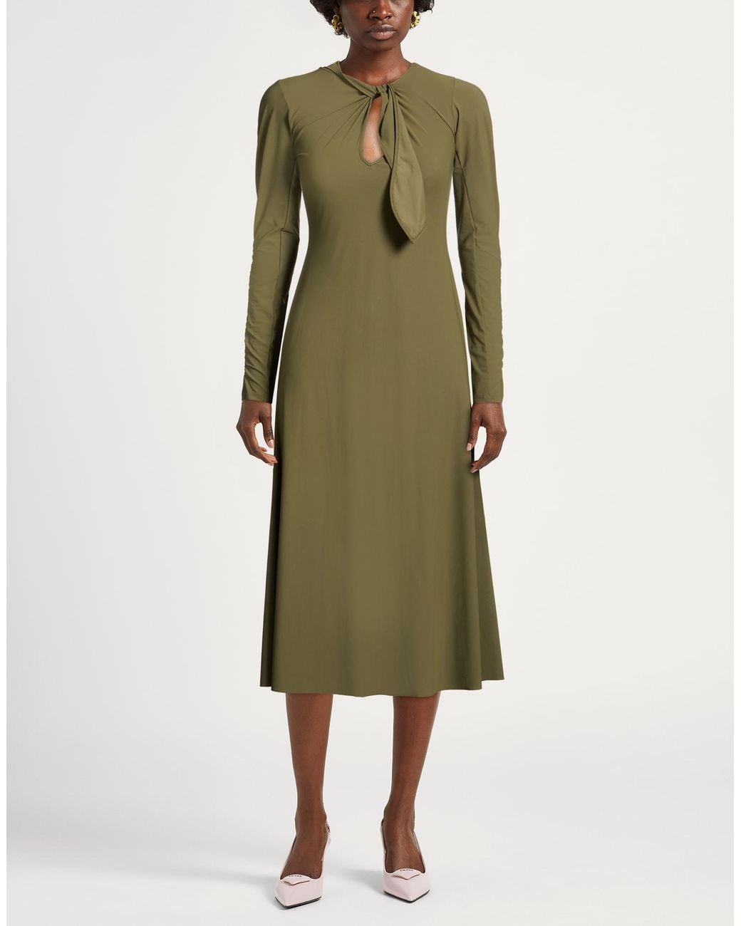High Green Midi Dresses
