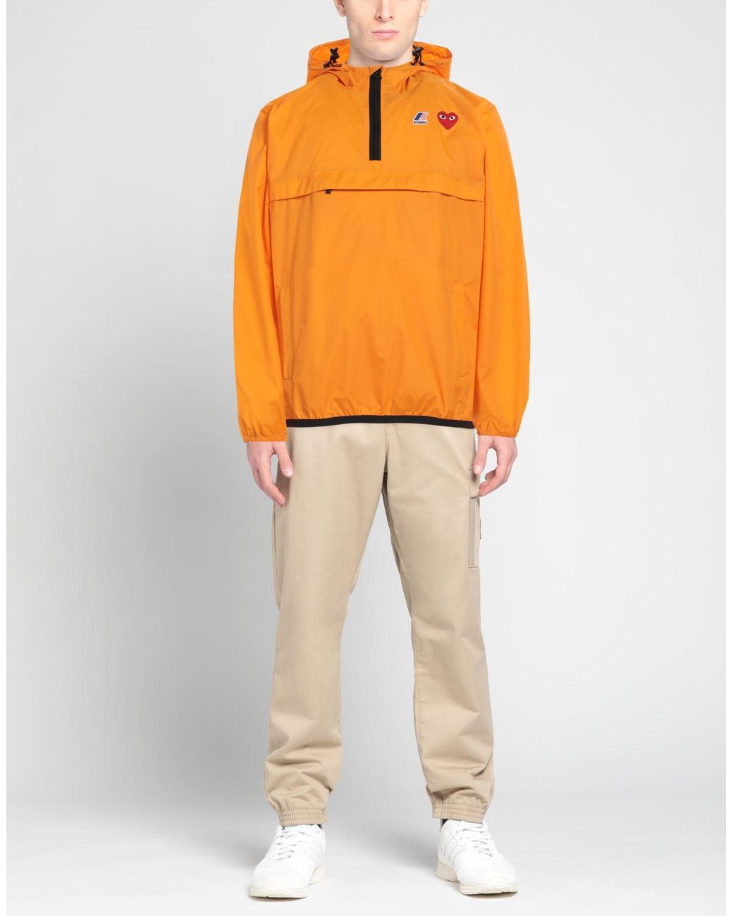 COMME DES GARCONS PLAY X K-WAY Orange Jacket for men