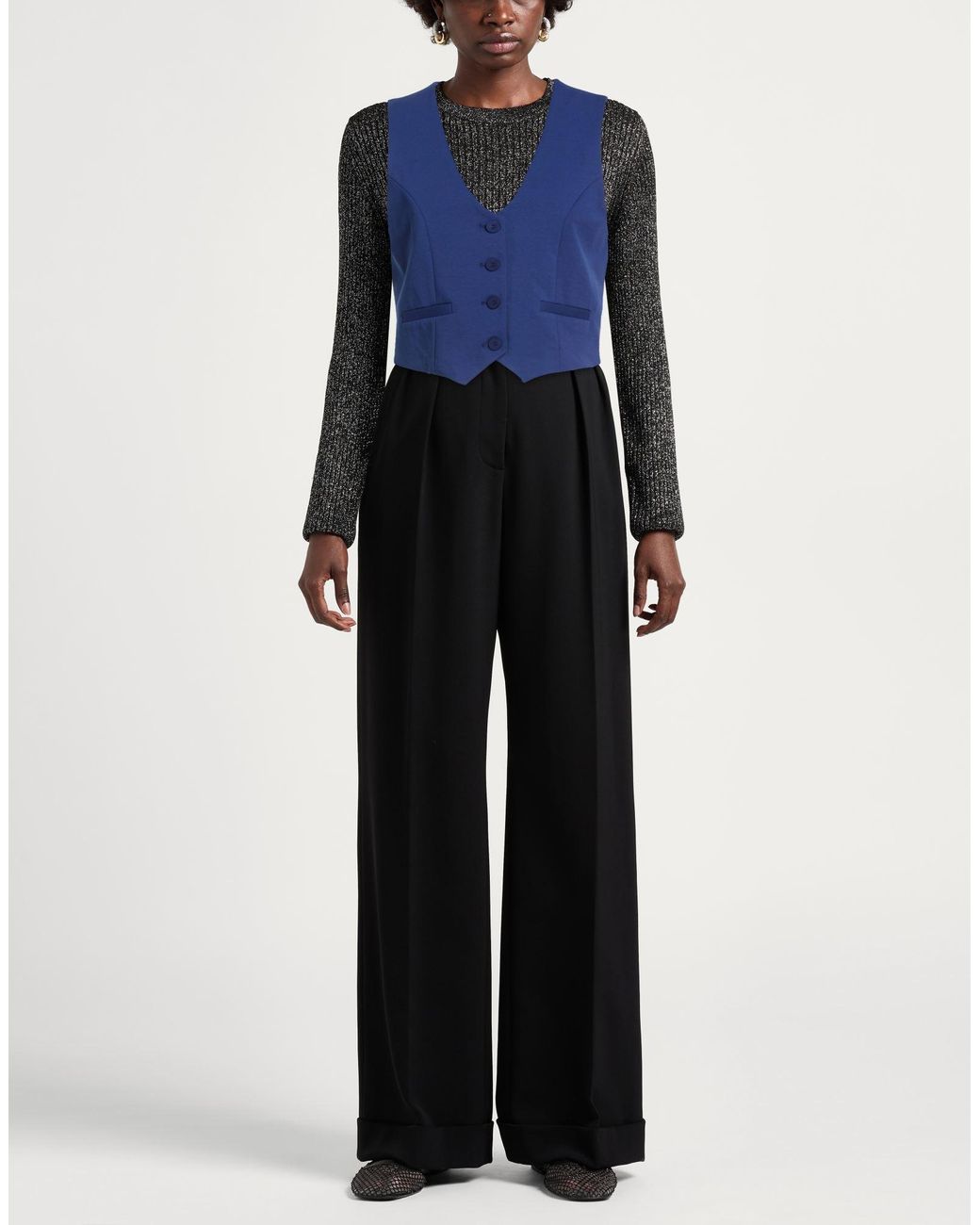 Dixie Blue Tailored Vest Polyester, Viscose, Elastane