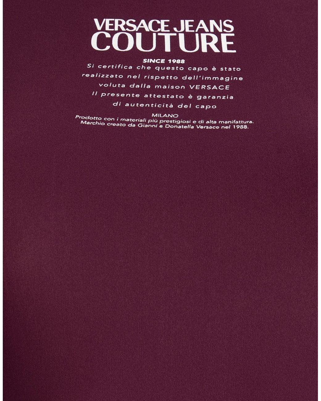 Versace Jeans Couture Purple Plum Bodysuit Polyamide, Elastane