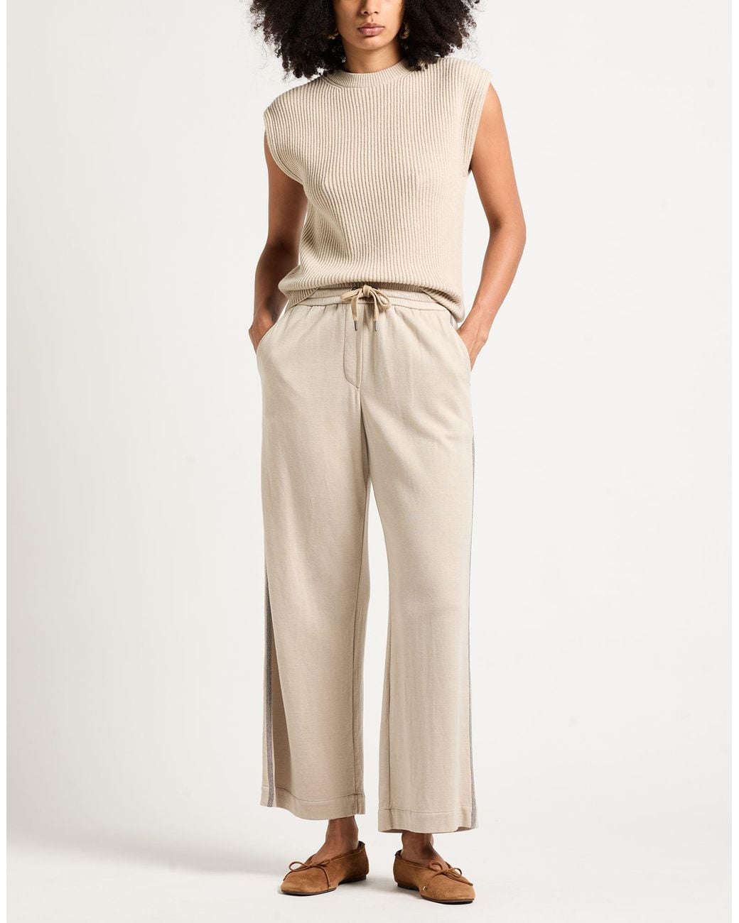 Brunello Cucinelli Natural Sweater Virgin Wool, Cashmere, Silk