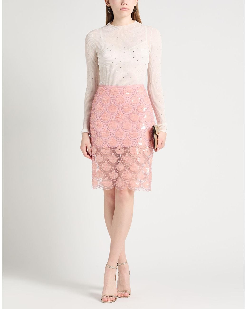 ROTATE BIRGER CHRISTENSEN Pink Midi Skirt