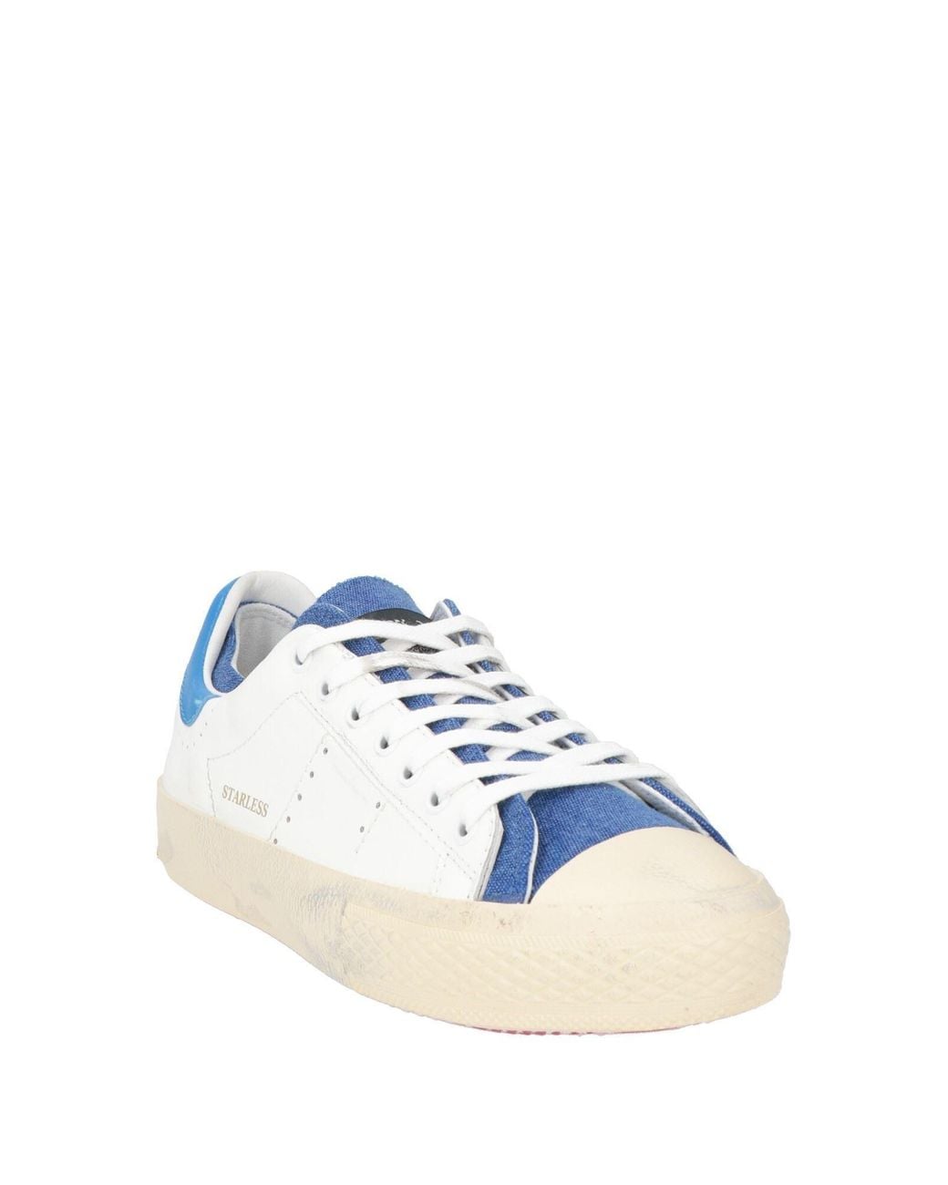 HIDNANDER Blue Sneakers Leather, Textile Fibers for men