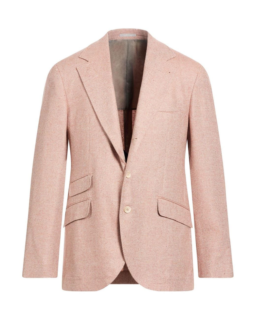 Brunello Cucinelli Pink Blazer Wool, Silk, Cashmere, Elastane for men