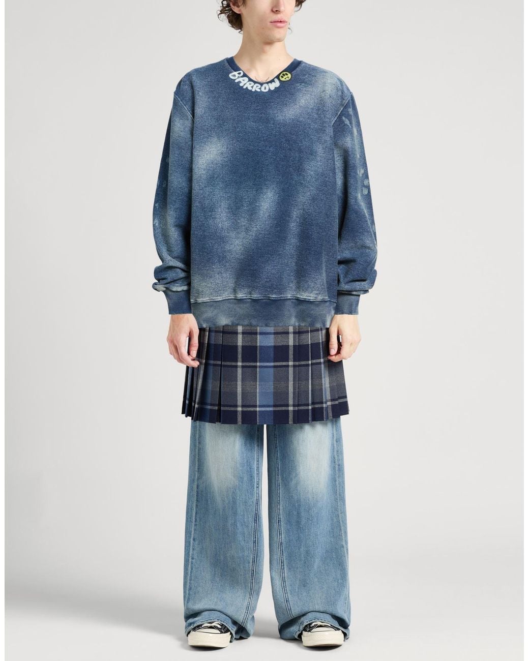 Barrow Blue Sweatshirt Cotton for men