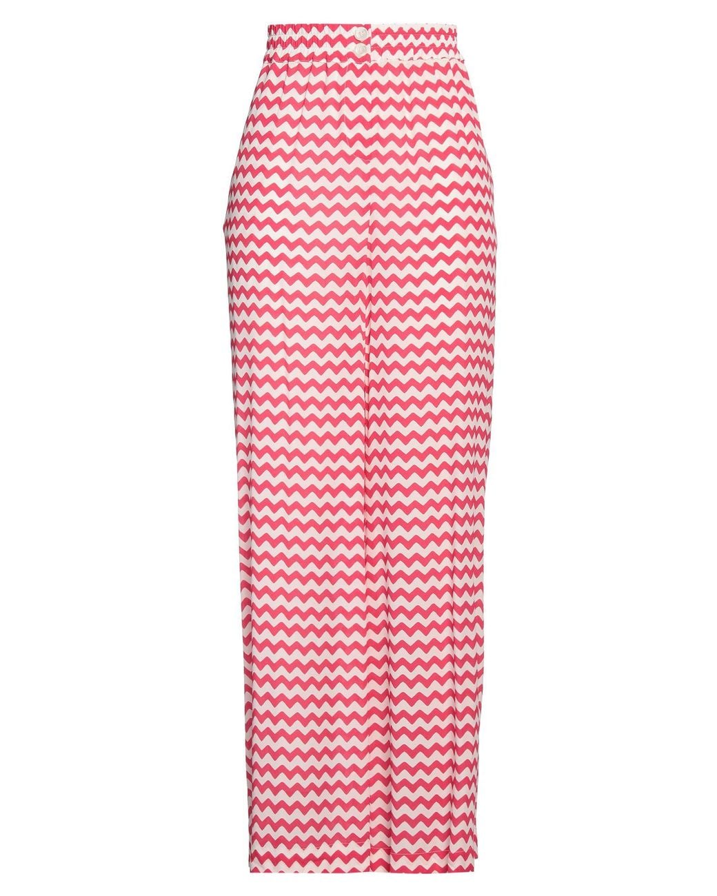 Semicouture Red Pants Viscose