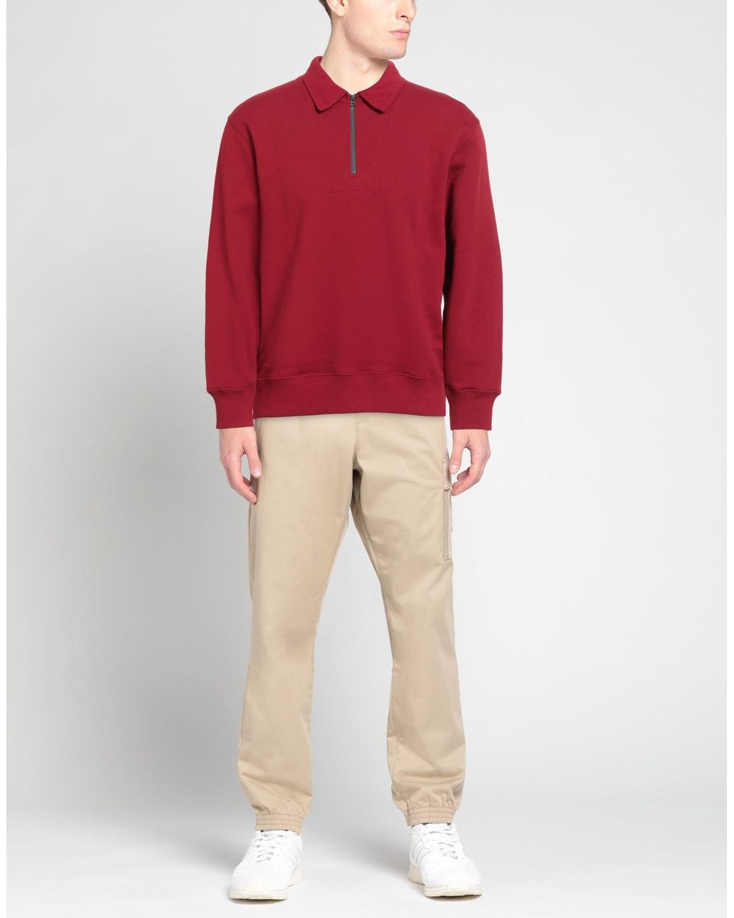 THEORY PROJECT Red Burgundy Sweatshirt Cotton for men