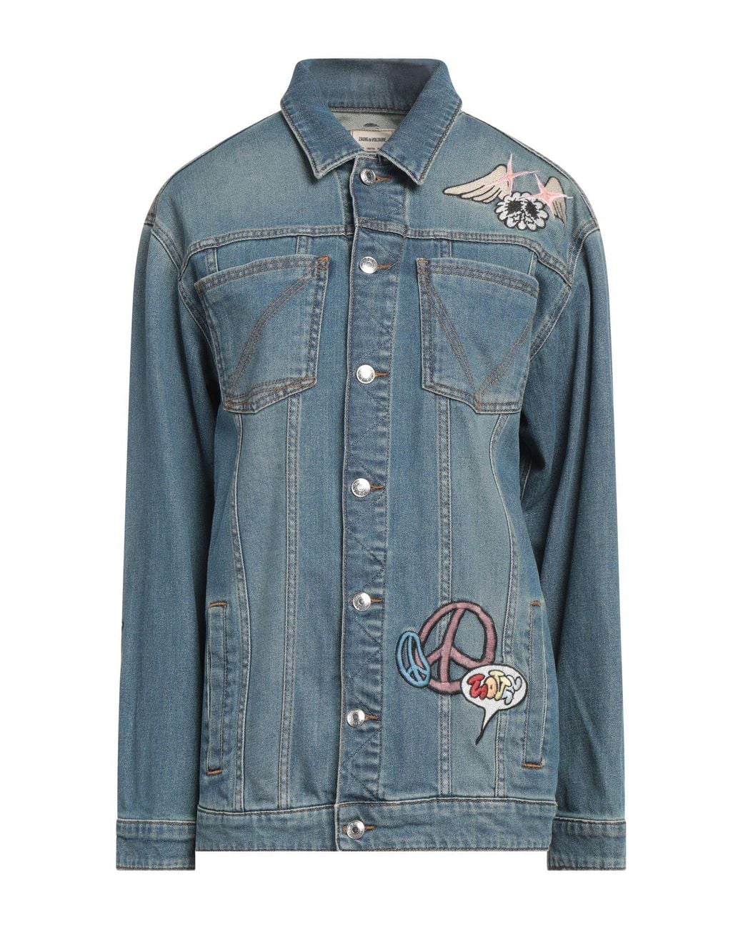 Zadig & Voltaire Blue Denim Outerwear Cotton, Elastane