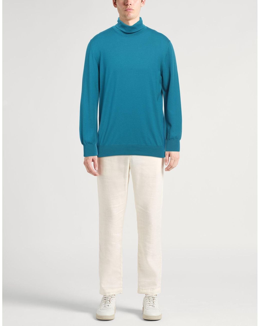 Lardini Blue Turtleneck Wool for men