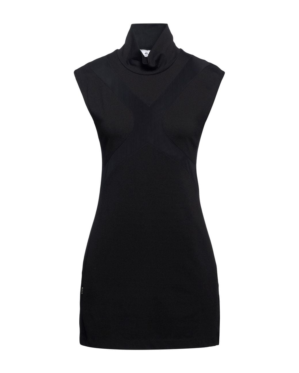 Jijil Black Mini Dress Viscose, Polyester, Elastane