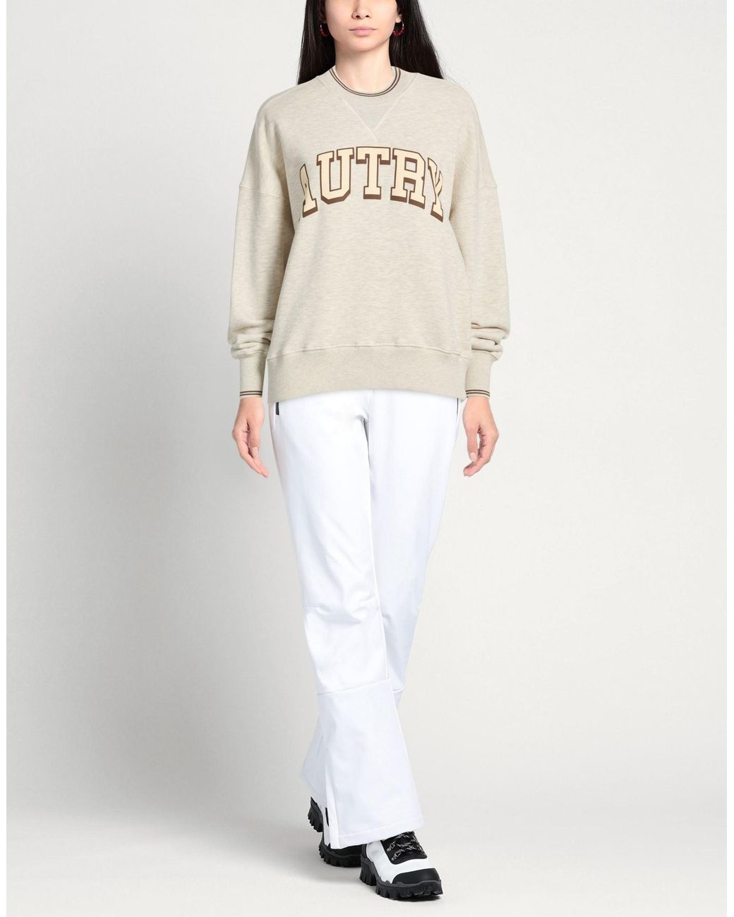 Autry White Ivory Sweatshirt Cotton, Polyester, Elastane