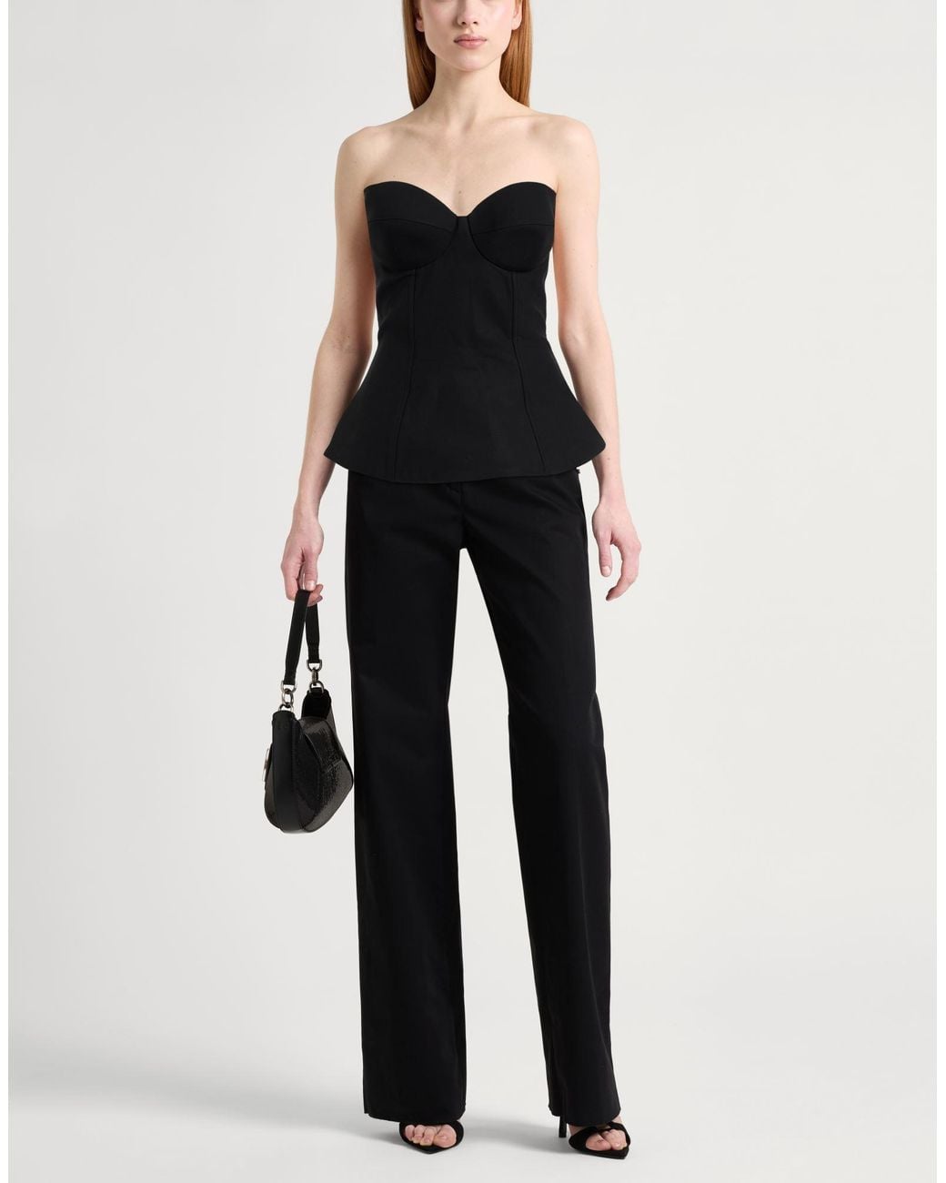 GIUSEPPE DI MORABITO Black Top Virgin Wool, Elastane