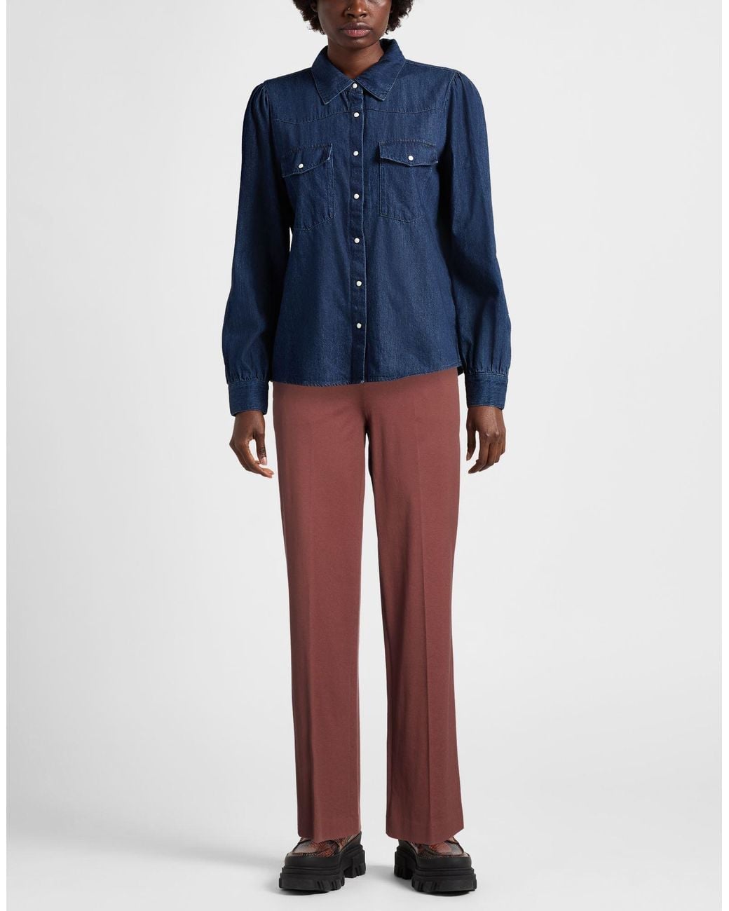 Circolo 1901 Red Pants Cotton, Elastane