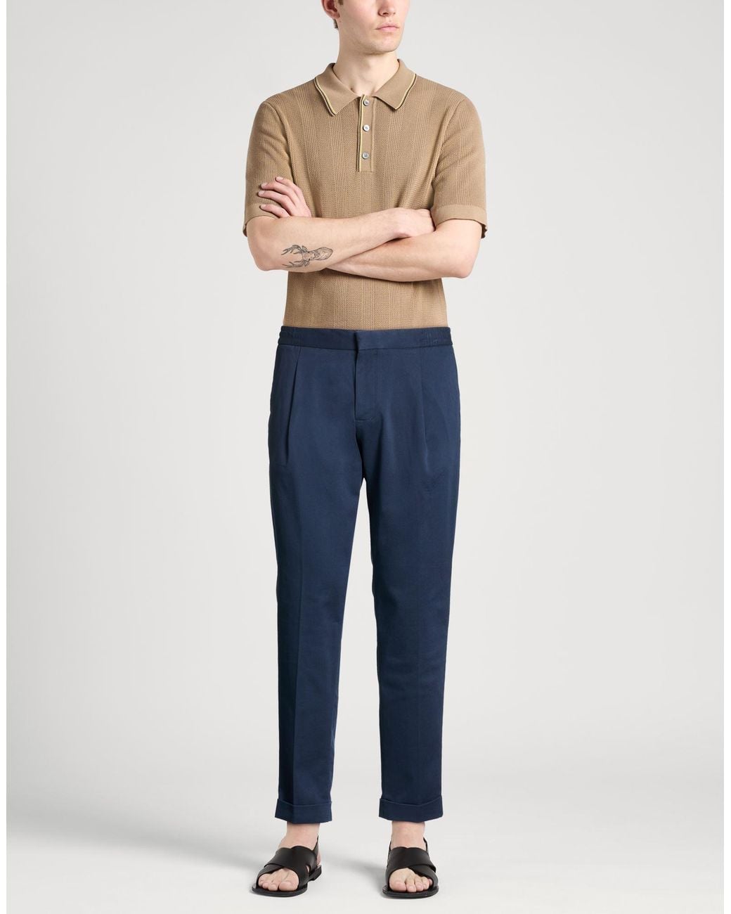 Dockers Blue Pants Cotton, Polyester, Elastane for men