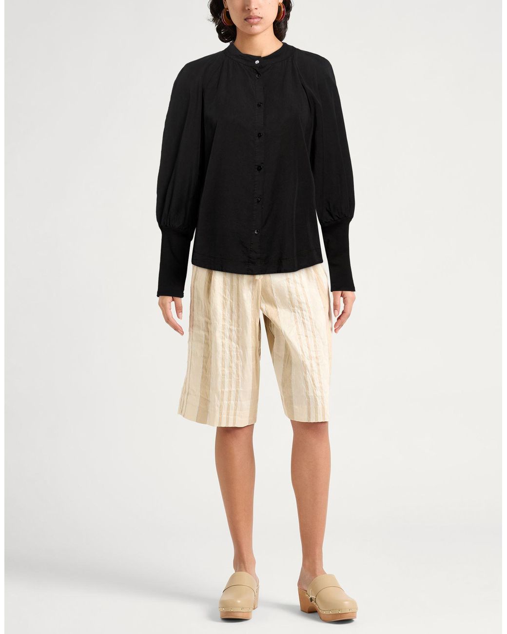 Haveone Black Shirt Tencel, Cotton, Elastane